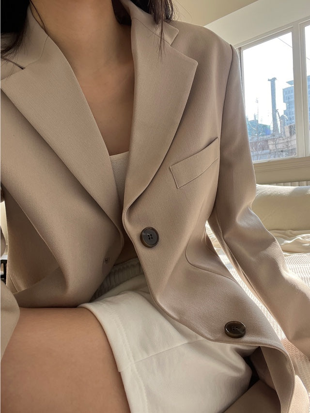 Look Fly Two Button Single Blazer - K-FASHION