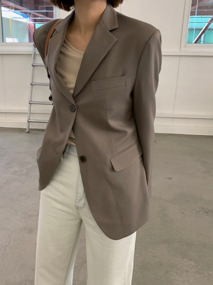 Look Fly Two Button Single Blazer - K-FASHION
