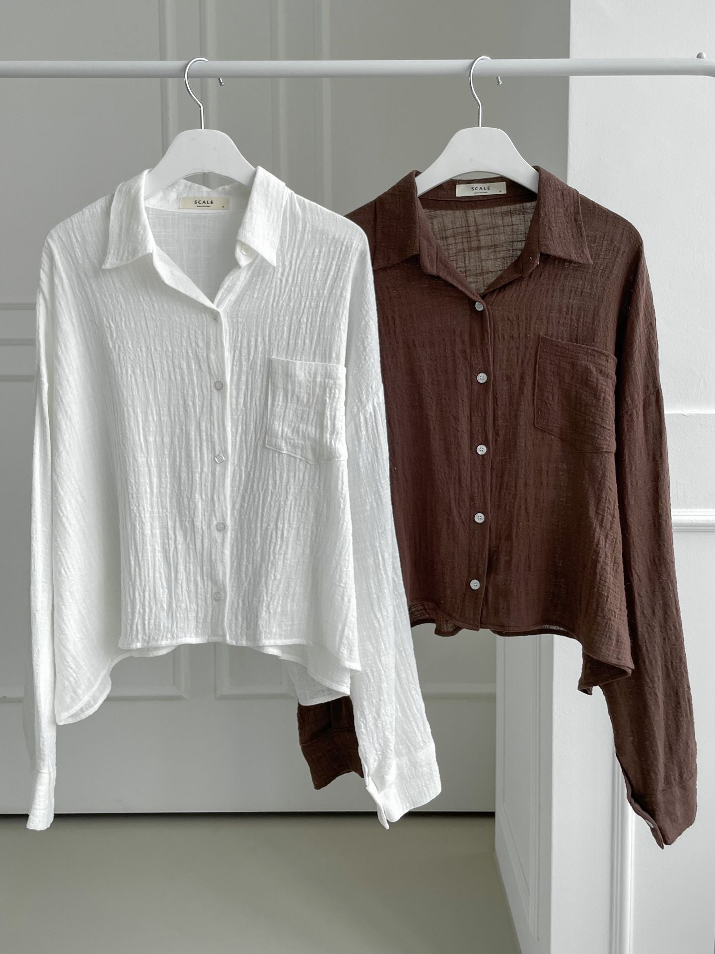 Slub Double Cotton Overfit Shirts