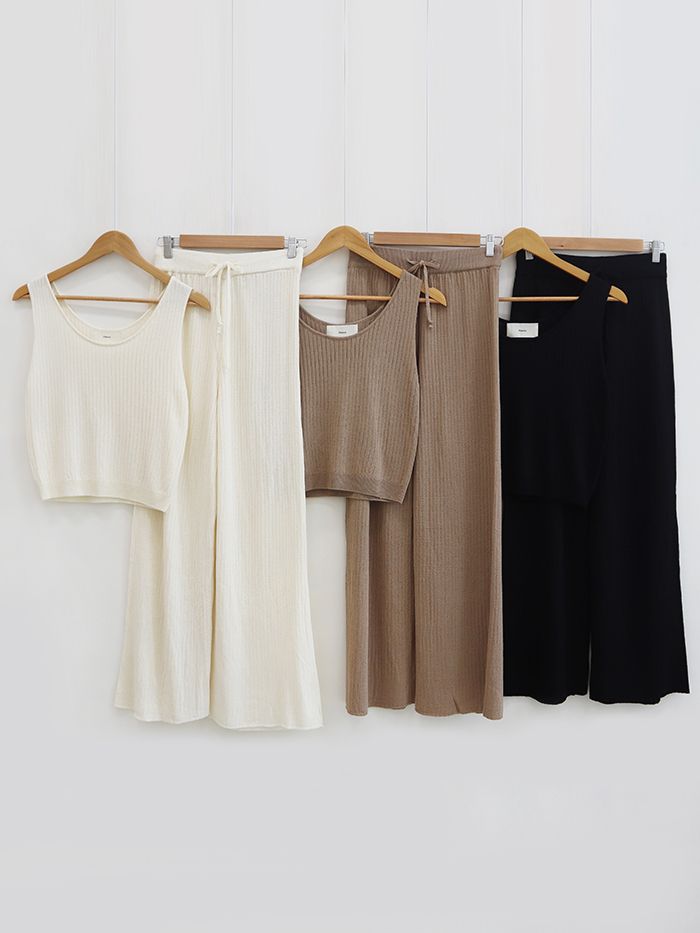 Summer Linen Top & Pants Set